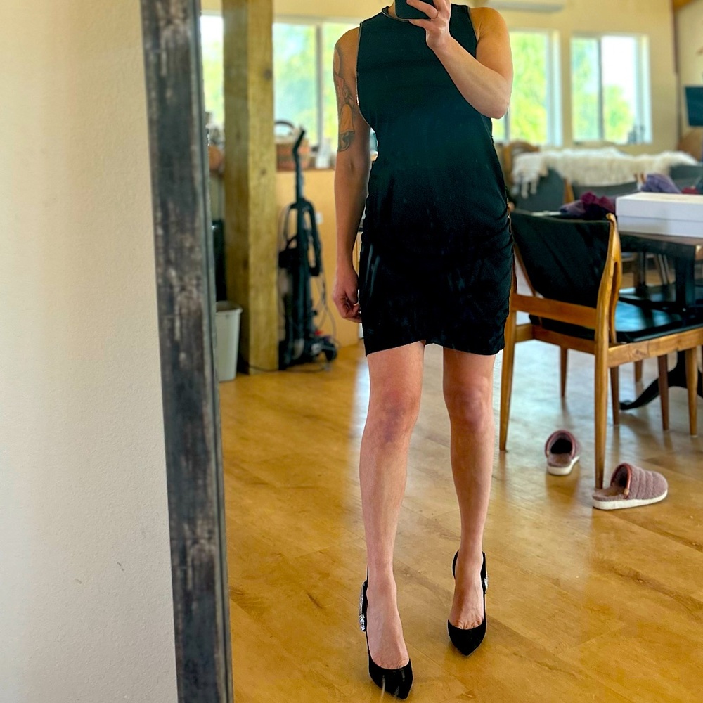 Iro black dress with zippers on the side